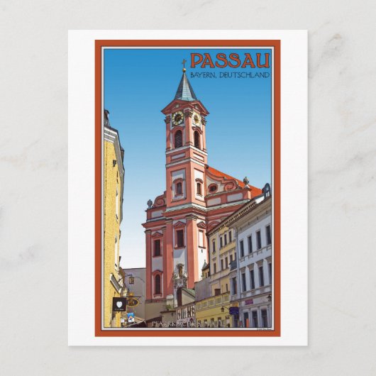 Carte Postale Passau - Pfarrkirche St Paul (Devant)
