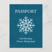 Carte Postale passeport d'hiver merveilleux 18e anniversaire (Devant)
