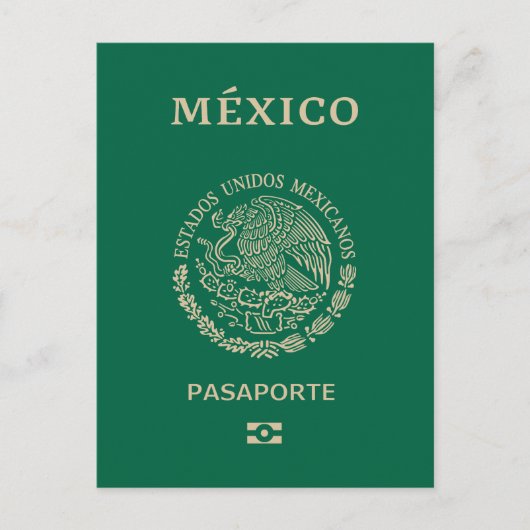 Carte Postale passeport mexicain (Devant)
