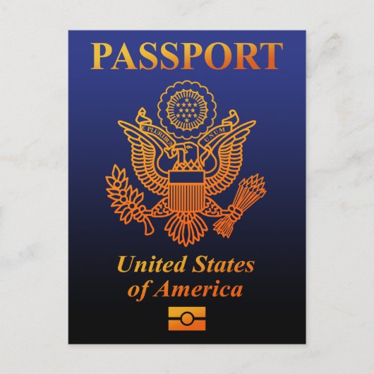 CARTE POSTALE PASSEPORT(USA) (Devant)