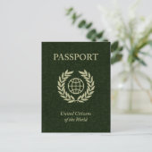 Carte Postale passeport vert (Debout devant)