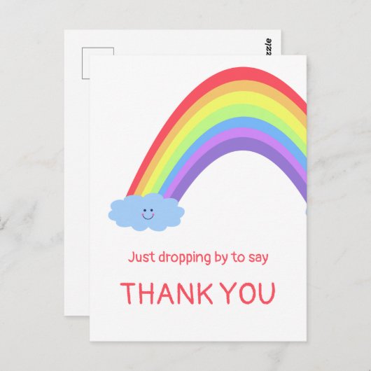 Carte Postale Passer dire MERCI. Vos mots. (Devant / Derrière)