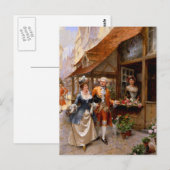 Carte Postale Passer la boutique de fleurs (Devant / Derrière)