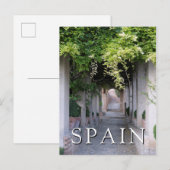 Carte Postale Passerelle couverte de feuillage, Espagne (Devant / Derrière)