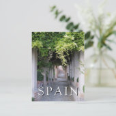 Carte Postale Passerelle couverte de feuillage, Espagne (Debout devant)