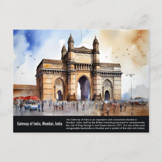 Carte Postale Passerelle de l'Inde Mumbai