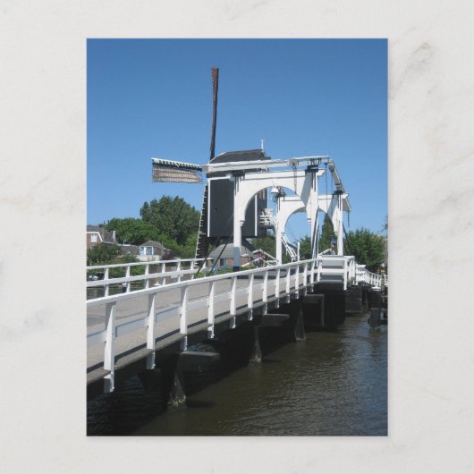 Carte Postale Passerelle et moulin à vent (Devant)