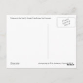 Carte Postale Passerelle vers l'Ouest, B&W (Dos)