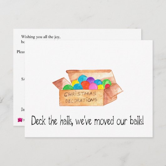 Carte Postale Passez les couloirs, nous avons bougé nos couilles (Devant / Derrière)