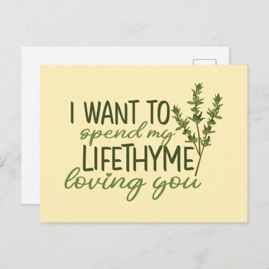 Carte Postale Passez ma vie à vous aimer Funny Valentine's Day (Devant / Derrière)