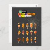 Carte Postale "Passez un Halloween "fantastique" avec de la glac (Devant / Derrière)