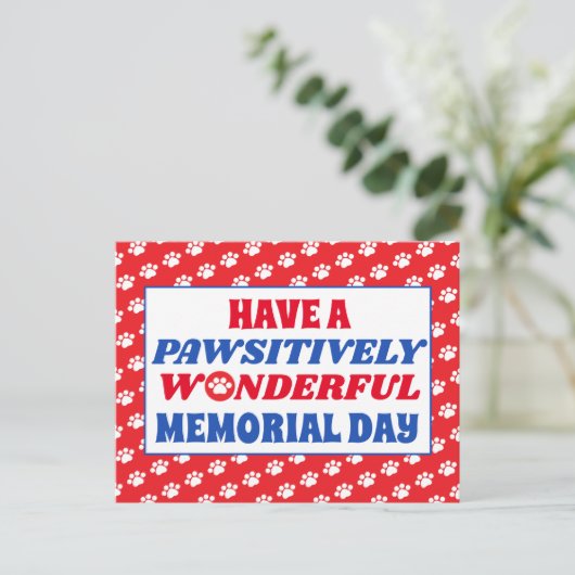 Carte Postale Passez un Memorial Day absolument merveilleux avec (Debout devant)