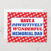 Carte Postale Passez un Memorial Day absolument merveilleux avec (Devant / Derrière)