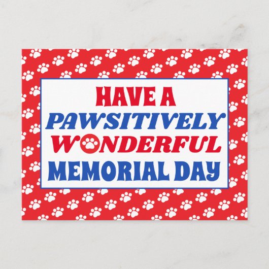 Carte Postale Passez un Memorial Day absolument merveilleux avec (Devant)