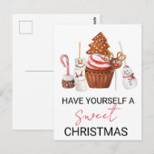 Carte Postale Passez un Noël Sucré (Devant / Derrière)