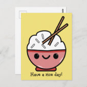 Carte Postale Passez une journée de riz (Devant / Derrière)