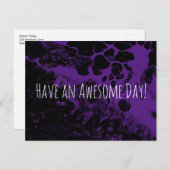 Carte Postale Passez une journée incroyable ! Black Marble sur f (Devant / Derrière)