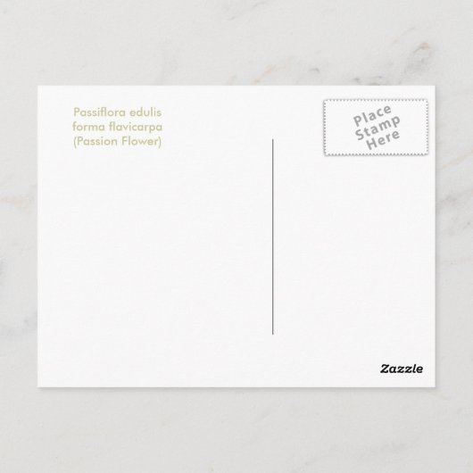 Carte Postale Passiflora edulis forma flavicarpa (Dos)