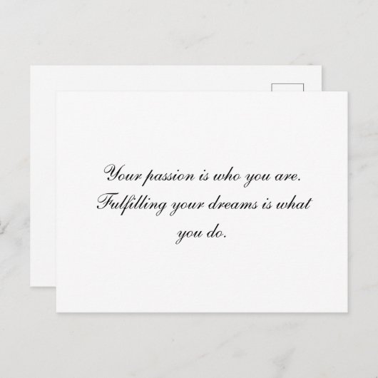 Carte Postale Passion (Devant / Derrière)