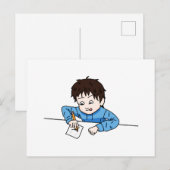 Carte Postale Passion pour le dessin (Devant / Derrière)