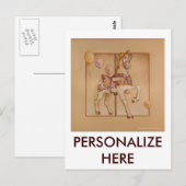 CARTE POSTALE PASSION ROSE PONY CAROUSEL (Devant / Derrière)