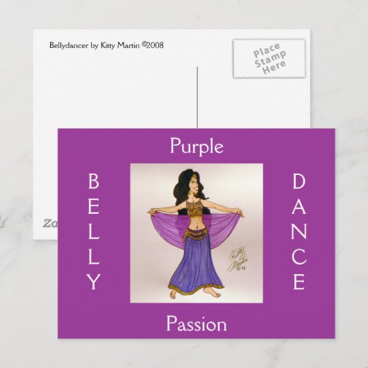 Carte Postale Passion violette (Devant / Derrière)