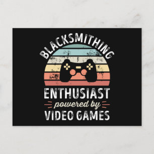Carte Postale Passionné de forge par les jeux vidéo