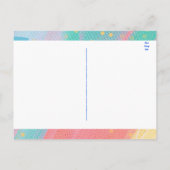 Carte Postale Pastel Abstract Peace Love Joy Christmas Post Card (Dos)