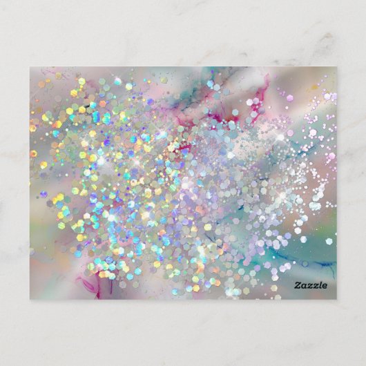 Carte Postale Pastel Alcool Enk Holographique Parties scintillan (Dos)