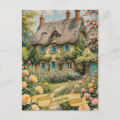 Carte Postale Pastel Anglais gîte dans la campagne (Devant)