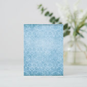 Carte Postale Pastel Bleu Damas Motif défraîchi (Debout devant)