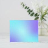 Carte Postale Pastel Blue Colors Abstrait Blur Gradient Ombre (Debout devant)