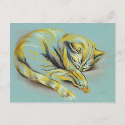 Carte Postale Pastel Chat - Tabby Chaton (Devant)