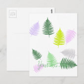 Carte Postale Pastel Colors Lucky Fern (Devant / Derrière)