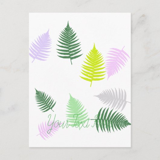 Carte Postale Pastel Colors Lucky Fern (Devant)