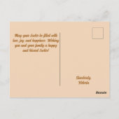 Carte postale pastel couleurs mandarines (Dos)