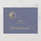 Carte postale Pastel Crescent Celestin Gold Moon (Devant)