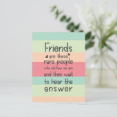 Carte Postale Pastel Cute Friends rare Friendship Citation Grand (Debout devant)