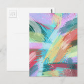 Carte Postale Pastel d'Art Abstrait (Devant / Derrière)