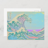 Carte postale pastel de la Grande Vague (Devant / Derrière)