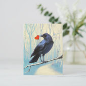Carte postale pastel de l'amour des corbeaux (Debout devant)