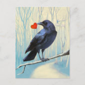 Carte postale pastel de l'amour des corbeaux (Devant)