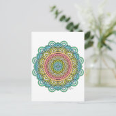 Carte Postale Pastel Defleur Mandala (Debout devant)