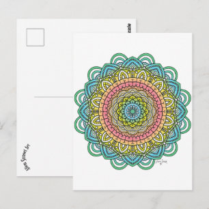 Carte Postale Pastel Defleur Mandala