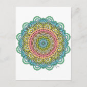 Carte Postale Pastel Defleur Mandala (Devant)
