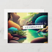 Carte Postale Pastel Droit de l'attraction Abondance Affirmation (Devant / Derrière)