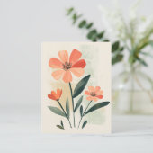 Carte Postale Pastel Flora dans la douceur #105 (Debout devant)