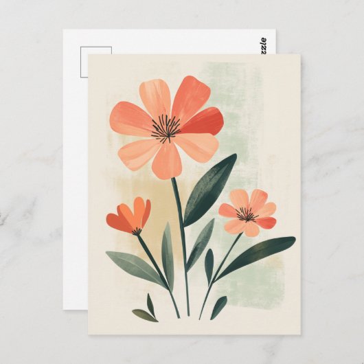 Carte Postale Pastel Flora dans la douceur #105 (Devant / Derrière)