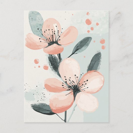 Carte Postale Pastel Flora dans la moelleux #097 (Devant)