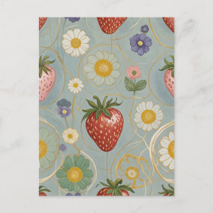 Carte Postale Pastel Floral & Berry Délice